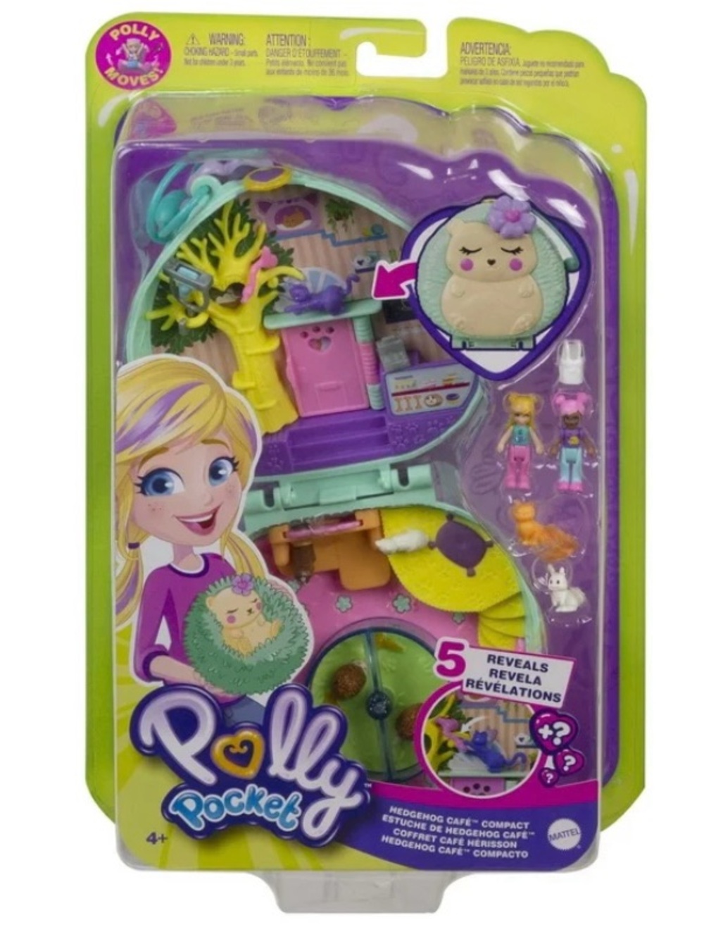 Mattel Polly Pocket Hedgehog Café Playset -